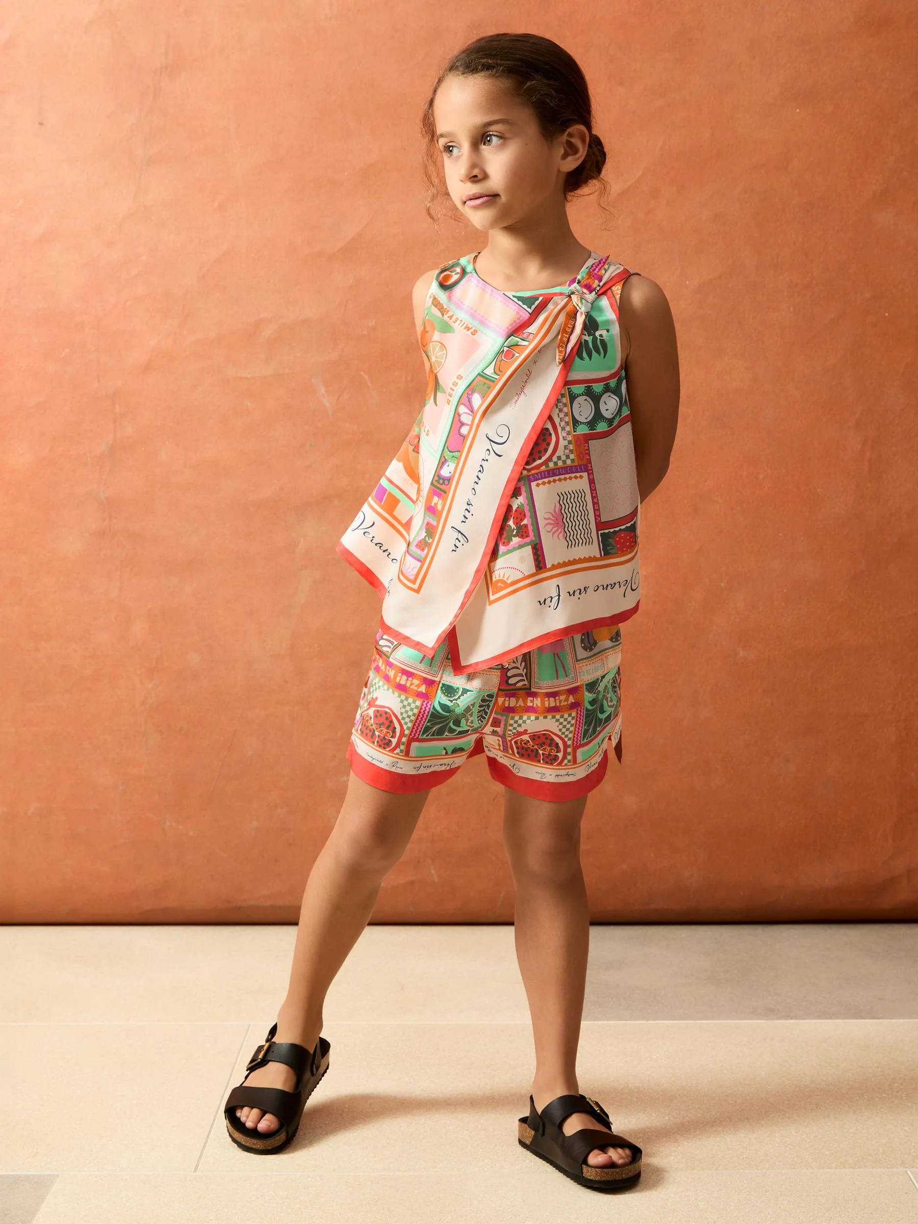 SmileyWorld | Reiss Motif Print Top in Multi - Image 3